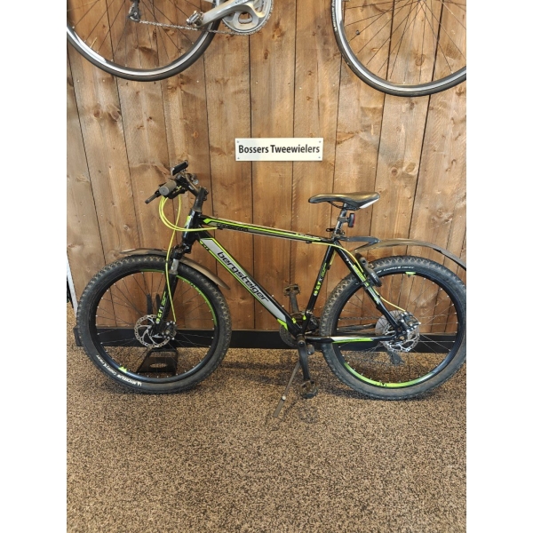 Bergsteiger Canberra MTB 26 INCH Jongens Glans zwart/groen 45cm 2018 - Afbeelding 2